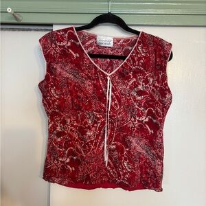 Red Paisley Women's Top